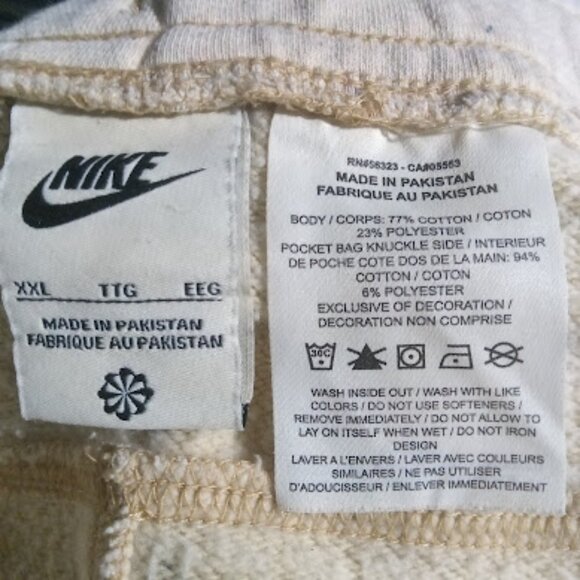 NIKE | Club Fleece Gold Beige Speckled Hoodie Joggers Matching Tracksuit Set XXL - Picture 15 of 15